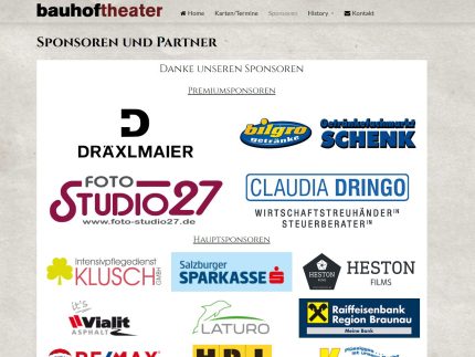 Sponsoring Bauhoftheater Braunau vom Intensivpflegedienst Klusch